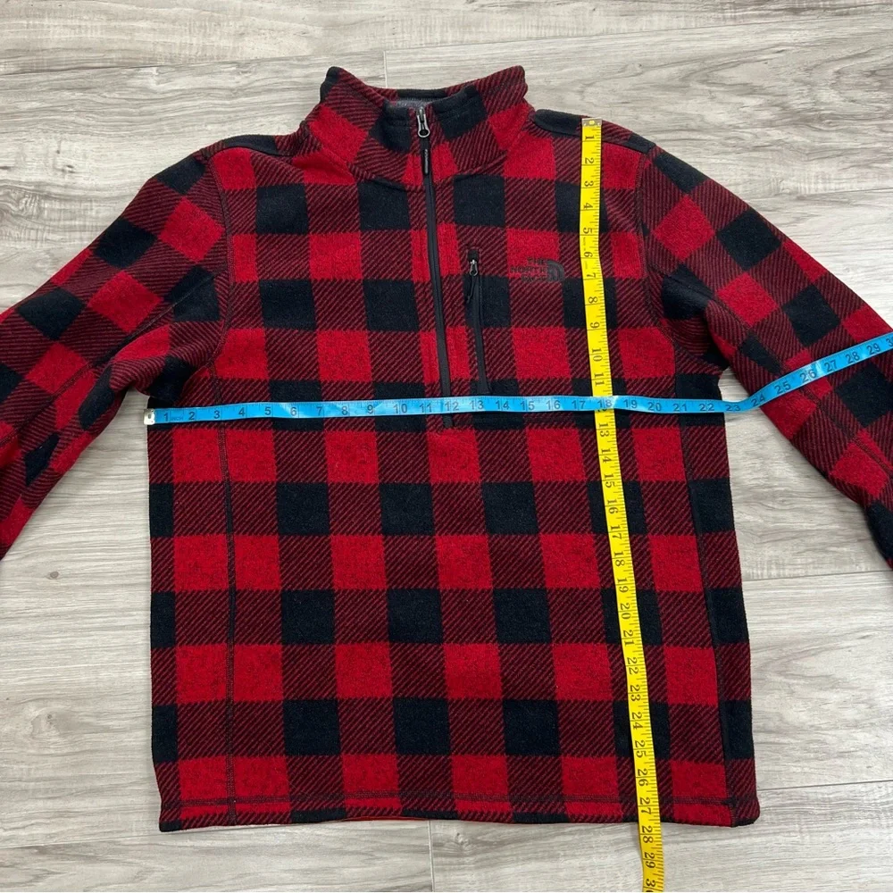 The North Face Men’s Novelty Gordon Lyons ¼ Zip Fleece Shirt Size L Red Black